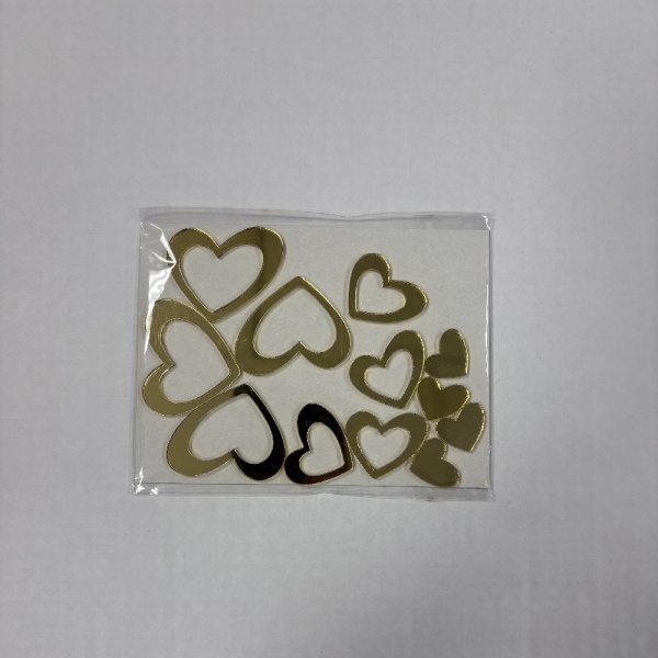 Набор акриловых топперов Сердечки 12 шт