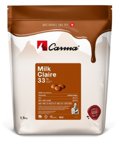 Шоколад молочный Carma Claire 33% 1,5 кг