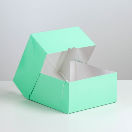 Кондитерская упаковка с окном Мусс салатовый 23,5х23,5х11,5 см