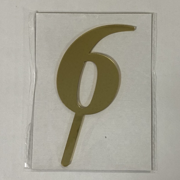 Топпер акриловый Цифра 6