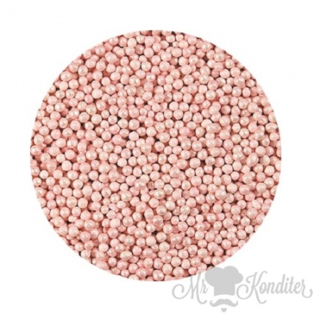 Шарики Розовые перламутровые 2 мм 1 кг