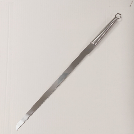 Нож для бисквита Металлическая ручка крупные зубцы 35 см