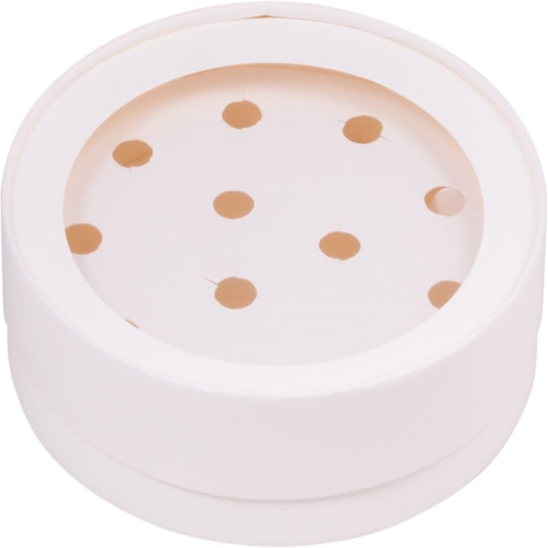 Коробка на 12 конфет круглая Белая с окном