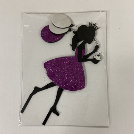 Топпер Девочка в платье с шарами