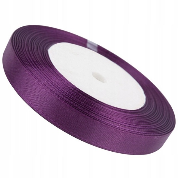 Лента атласная фиолетовая 6 мм длина 27 м
