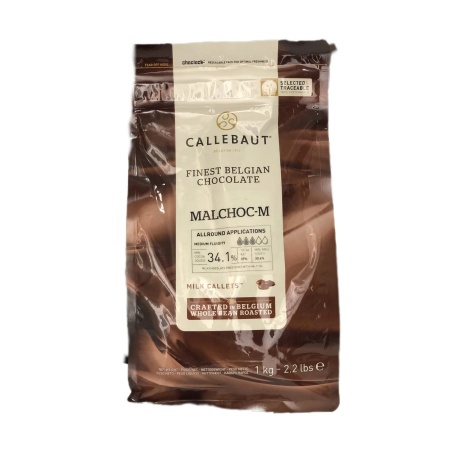 Шоколад молочный без сахара 34,1% Callebaut 1 кг