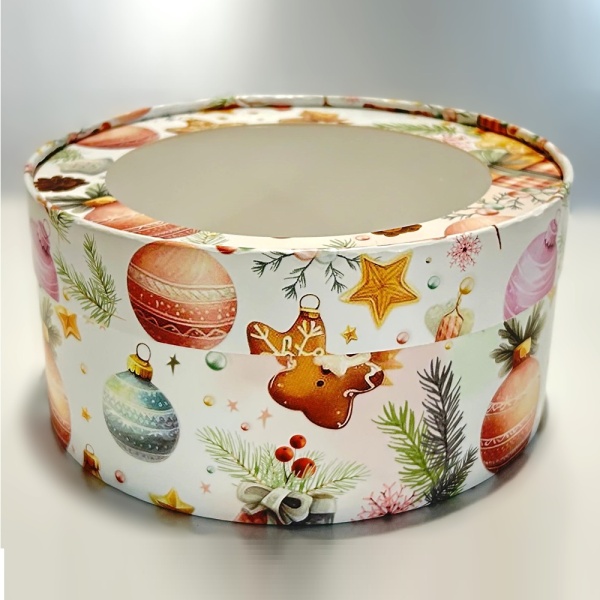 Коробка универсальная круглая с окном Игрушки d 16 см, высота 7 см