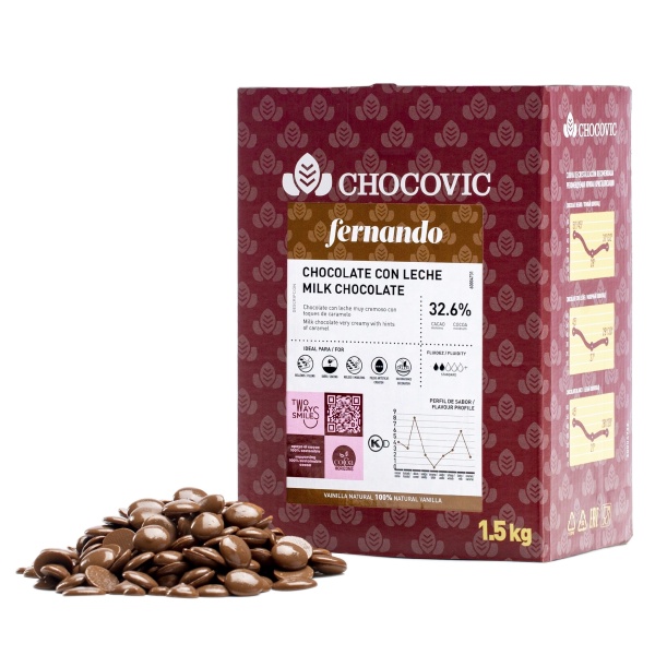 Шоколад молочный Chocovic Fernando 32,6% 1,5 кг