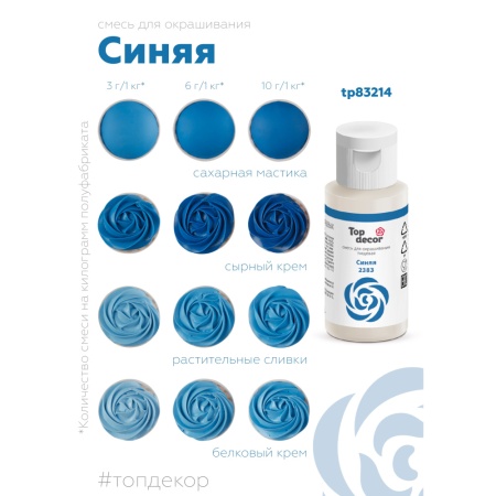 Жидкий краситель Топ продукт синий 30 гр