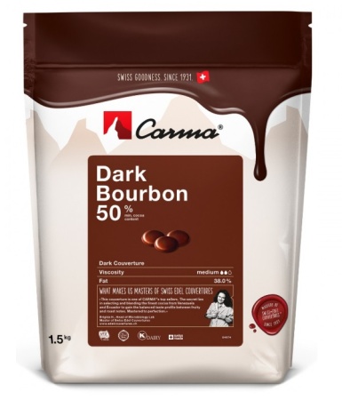 Шоколад темный Carma Bourbon 50% 1,5 кг