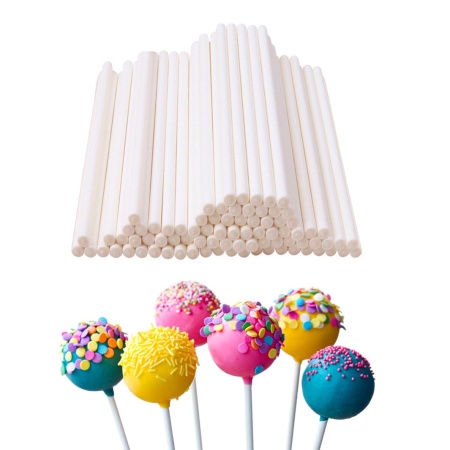 Палочки для кейк-попсов белые 12 см 50 шт