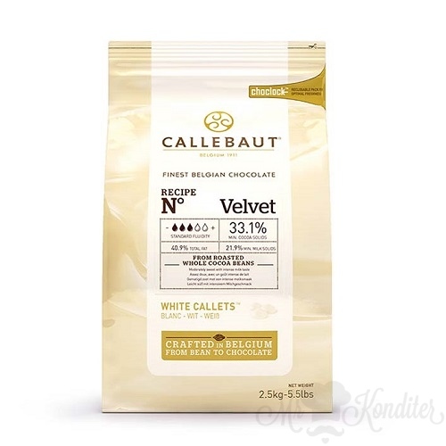 Шоколад белый Velvet 32% Callebaut 200 гр