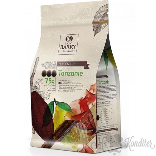 Шоколад темный CACAO BARRY TANZANIE 75% 1 кг