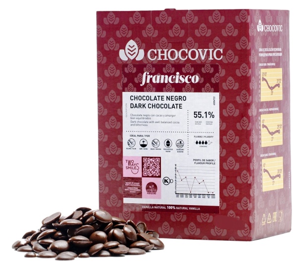 Шоколад темный Chocovic Francisco 55,1% 1,5 кг