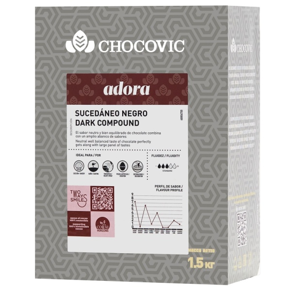 Глазурь темная Chocovic Adora 1,5 кг