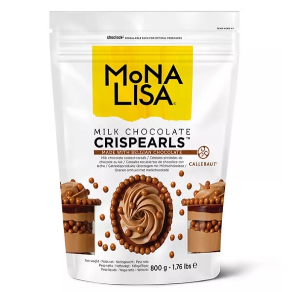 Хрустящие жемчужины молочный шоколад Crispearls Mona Lisa Callebaut 100 гр