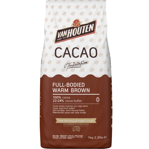 Какао-порошок Van Houten warm brown 200 гр