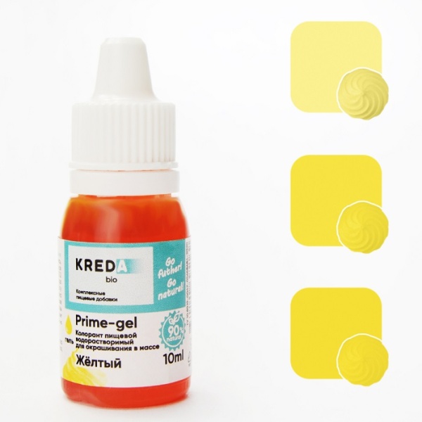 Краситель Kreda Prime-gel 04 желтый 10 мл