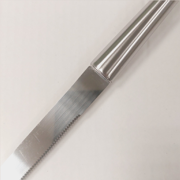 Нож для бисквита металлический мелкие зубцы 35 см